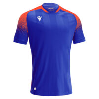 Tricou fotbal Macron Alioth eco, Electric Royal / Portocaliu