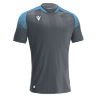 Tricou fotbal Macron Alioth eco, Gri Antracit / Albastru Sky