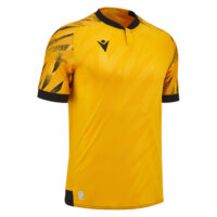 Tricou sport Macron Themis eco, Galben Chihlimbar / Negru