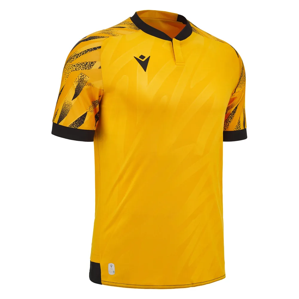 Tricou sport Macron Themis eco, Galben Chihlimbar / Negru - imagine 1