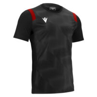 Tricou fotbal Macron Rodders, Negru / Rosu