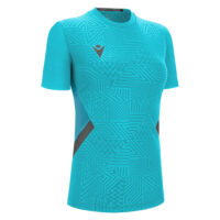Tricou sport dama Macron Skat, Albastru Sky Fluo / Gri Antracit