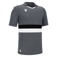 Tricou fotbal Macron Charon eco, Gri Antracit / Negru / Alb