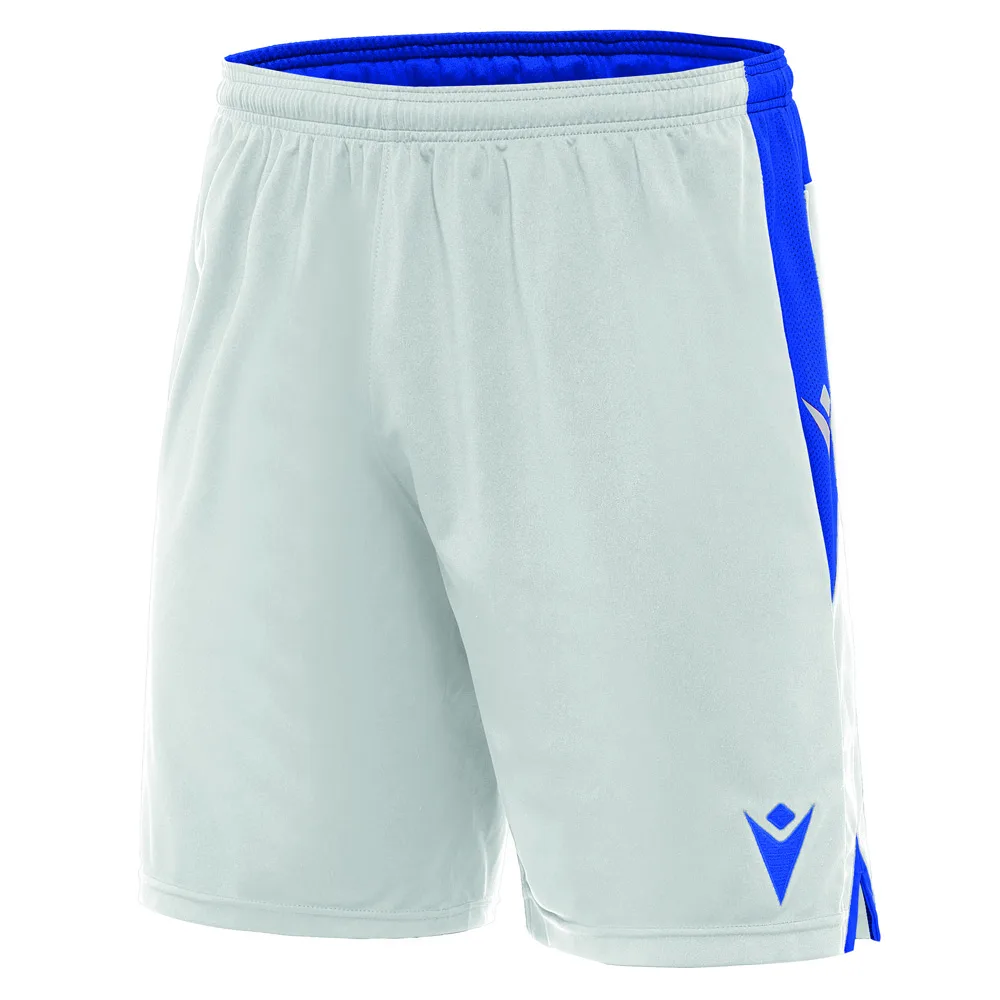 Pantaloni scurti fotbal Macron Tempel, Alb / Albastru Royal - imagine 1