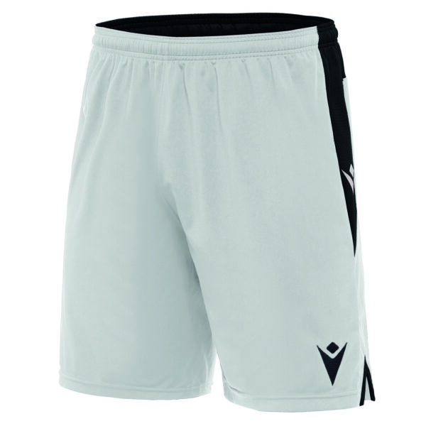 Pantaloni scurti fotbal Macron Tempel, Alb / Negru - imagine 1
