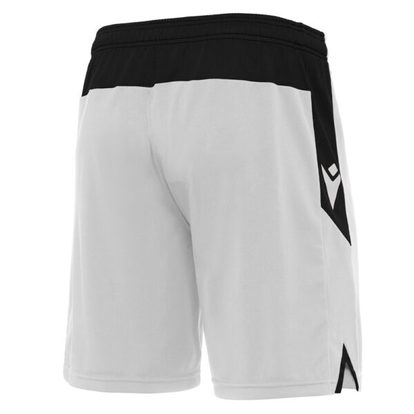 Pantaloni scurti fotbal Macron Tempel, Alb / Negru - imagine 3
