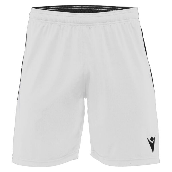 Pantaloni scurti fotbal Macron Tempel, Alb / Negru - imagine 2
