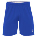 Pantaloni scurti fotbal Macron Tempel, Albastru Royal / Alb - imagine 2