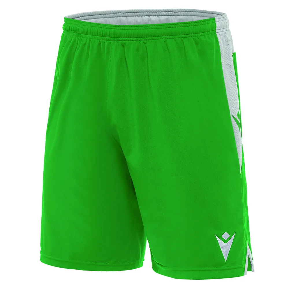 Pantaloni scurti fotbal Macron Tempel, Verde / Alb - imagine 1