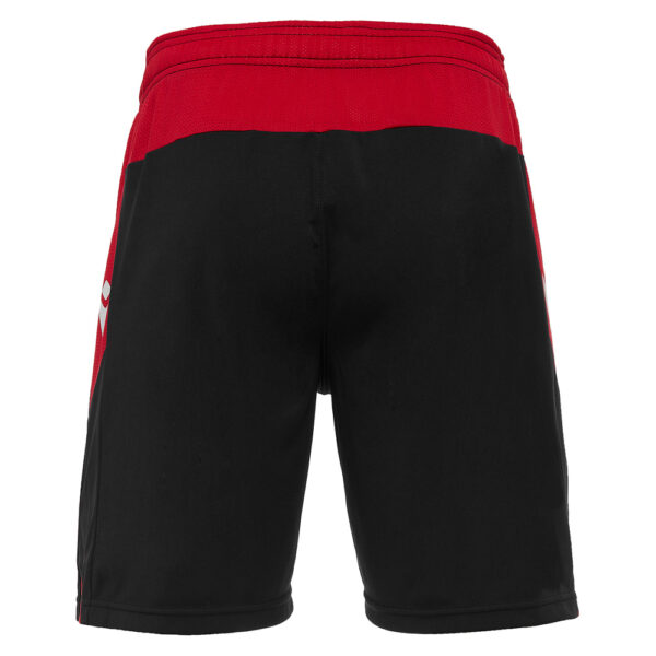 Pantaloni scurti fotbal Macron Tempel, Negru / Rosu - imagine 4