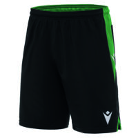 Pantaloni scurti fotbal Macron Tempel, Negru / Verde