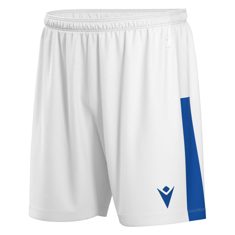 Pantaloni scurti sport Macron Skara eco, Alb / Albastru Royal