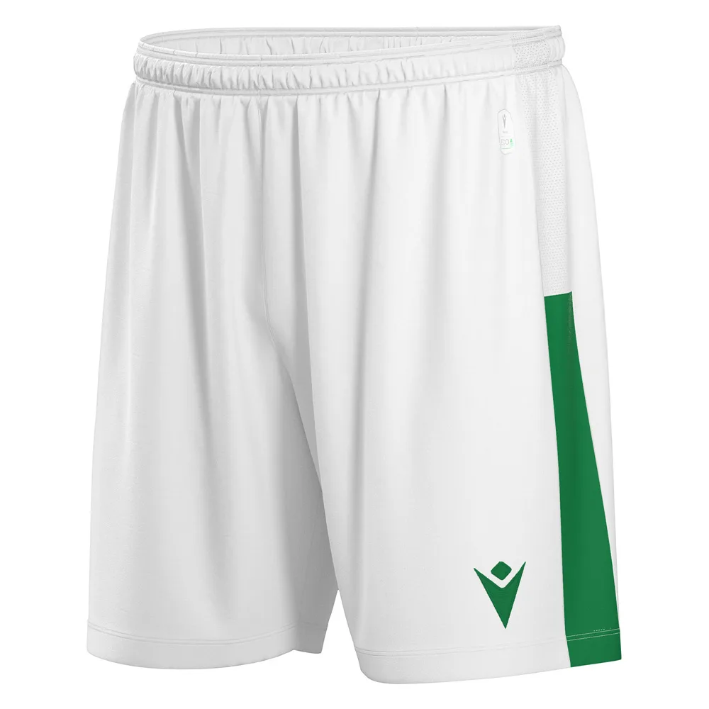 Pantaloni scurti sport Macron Skara eco, Alb / Verde - imagine 1