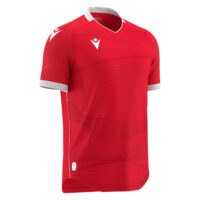 Tricou sport Macron Wyvern eco, Rosu / Alb