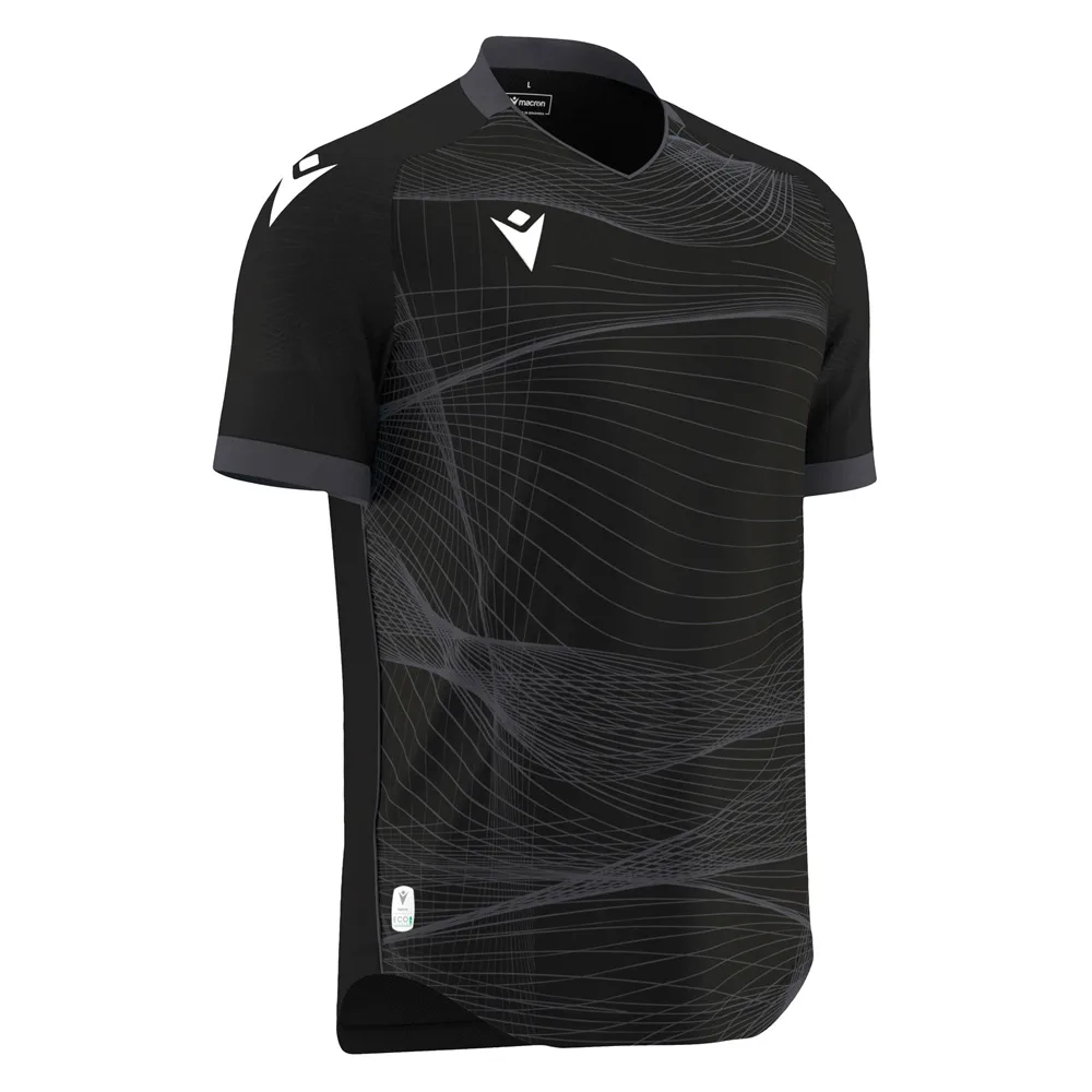 Tricou sport Macron Wyvern eco, Negru / Gri Antracit - imagine 1