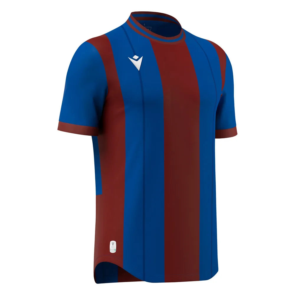 Tricou fotbal Macron Propus eco, Albastru Royal / Visiniu - imagine 1