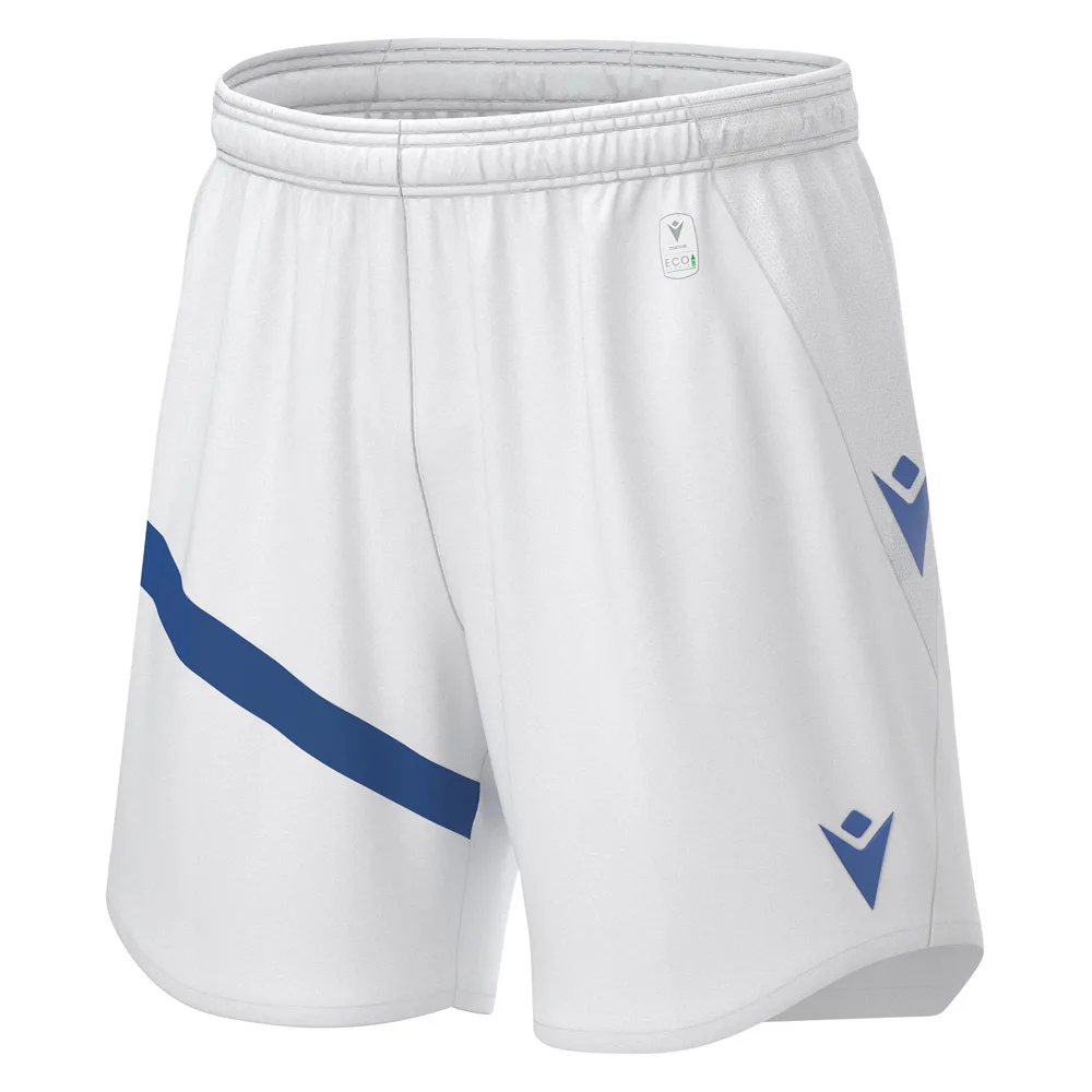 Pantaloni scurti fotbal Macron Shen eco, Alb / Albastru Royal - imagine 1