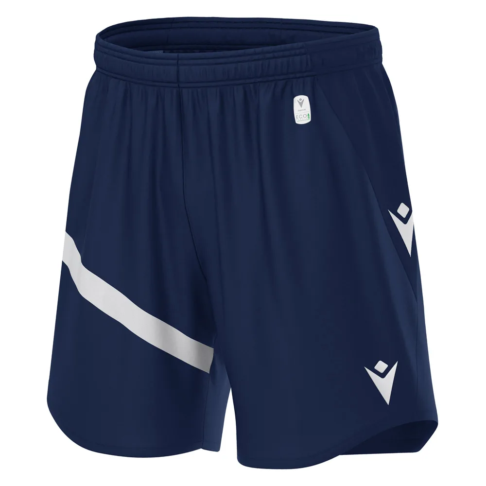 Pantaloni scurti fotbal Macron Shen eco, Bleumarin / Alb - imagine 1