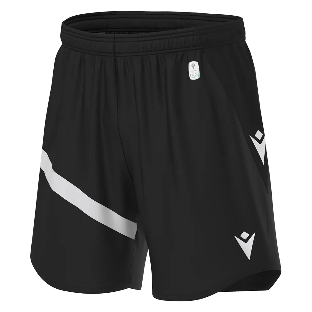 Pantaloni scurti fotbal Macron Shen eco, Negru / Alb - imagine 1
