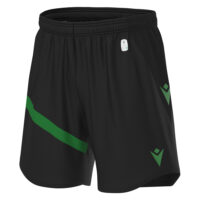 Pantaloni scurti fotbal Macron Shen eco, Negru / Verde