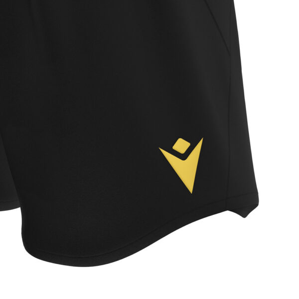 Pantaloni scurti fotbal Macron Shen eco, Negru / Galben - imagine 5
