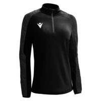 Bluza antrenament dama Macron Dora, Negru / Gri inchis