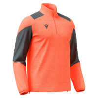 Bluza antrenament Macron Cuzco, Coral Fluo / Gri Antracit