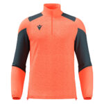 Bluza antrenament Macron Cuzco, Coral Fluo / Gri Antracit - imagine 2