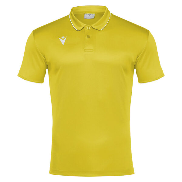 Tricou polo Macron Draco Hero, Galben / Alb - imagine 2
