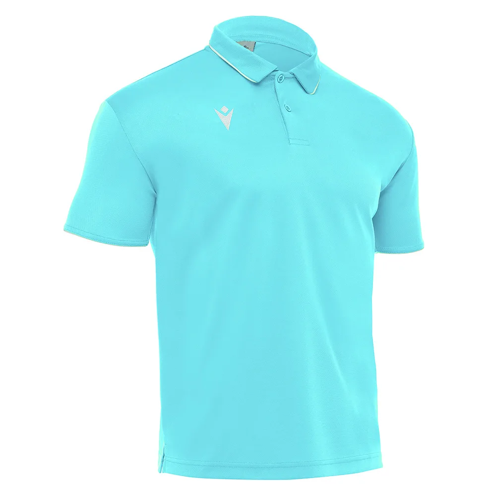 Tricou polo Macron Draco Hero, Albastru Sky / Alb - imagine 1
