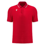 Tricou polo Macron Aulos, Rosu / Alb - imagine 2