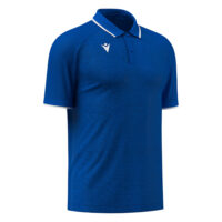 Tricou polo Macron Aulos, Albastru Royal / Alb