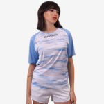 Tricou sport Givova Pixel, Alb / Albastru Sky