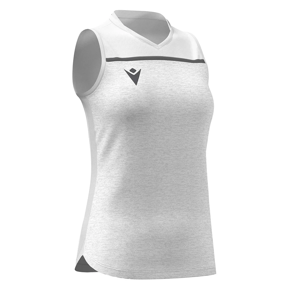 Tricou dama Macron Thallium, Alb / Gri Antracit - imagine 1