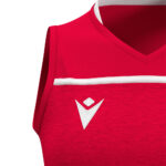 Tricou dama Macron Thallium, Rosu / Alb - imagine 5