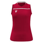 Tricou dama Macron Thallium, Rosu / Alb - imagine 2