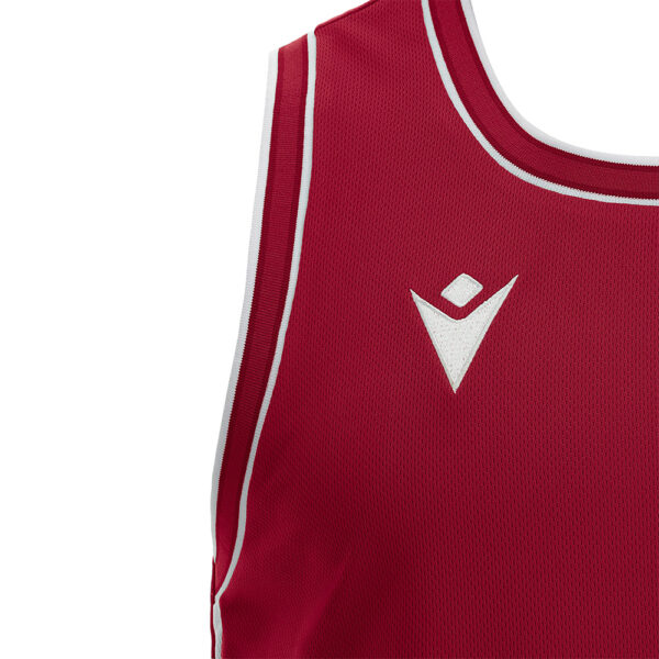 Tricou baschet Macron Plutonium Eco, Rosu / Alb - imagine 5