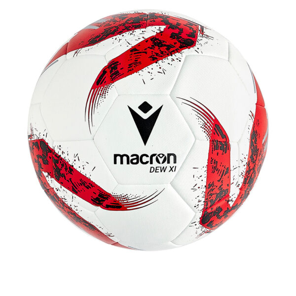 5827211-BIA Minge fotbal Macron Dew XI, Alb / Rosu (Nr. 5) - imagine 1
