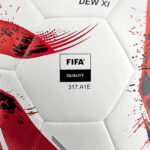 Minge fotbal Macron Dew XI, Alb / Rosu (Nr. 5) - imagine 4