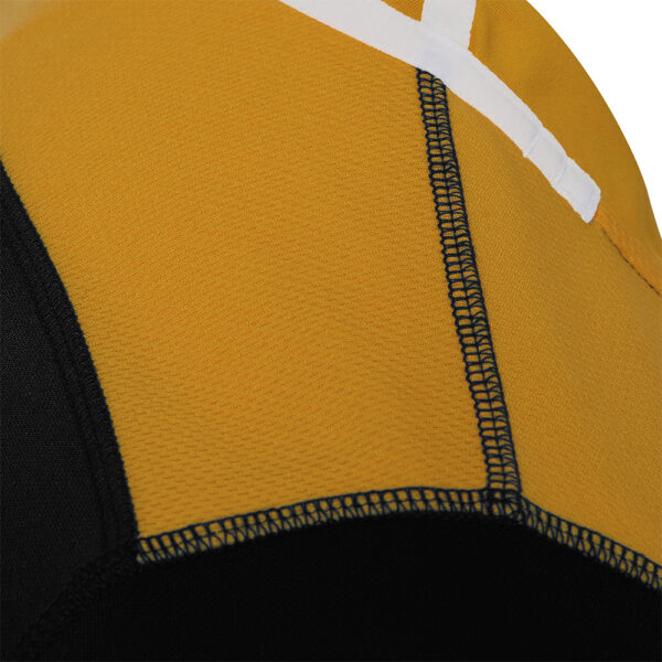 Tricou rugby Macron Jasper, Negru / Galben Chihlimbar - imagine 5