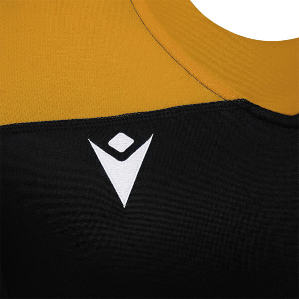 Tricou rugby Macron Jasper, Negru / Galben Chihlimbar - imagine 6