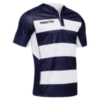 Tricou rugby Macron Idmon, Bleumarin / Alb