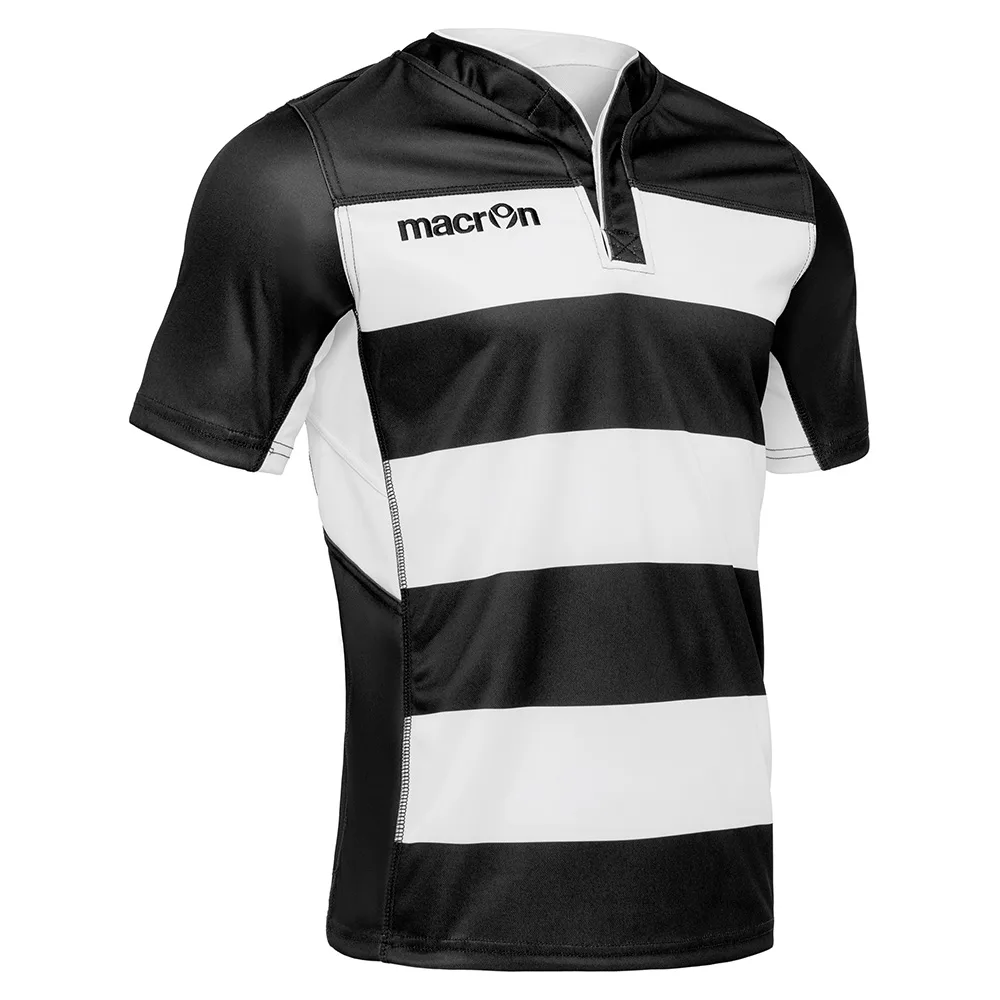 Tricou rugby Macron Idmon, Negru / Alb - imagine 1