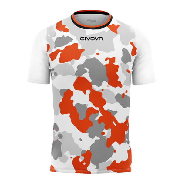 Tricou sport Givova Army, Alb / Portocaliu - imagine 3