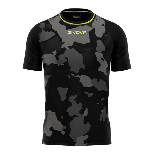 Tricou sport Givova Army, Negru / Gri - imagine 3