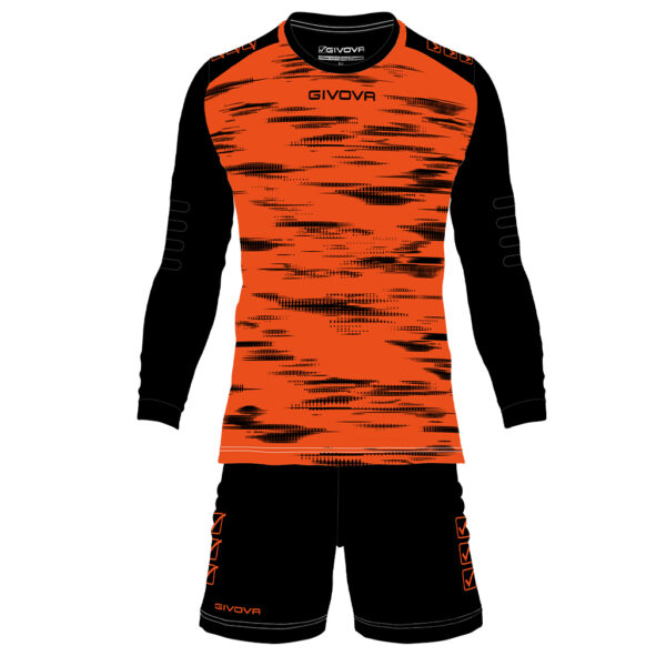 Set echipament portar fotbal Givova Difesa, Portocaliu Fluo / Negru - imagine 5