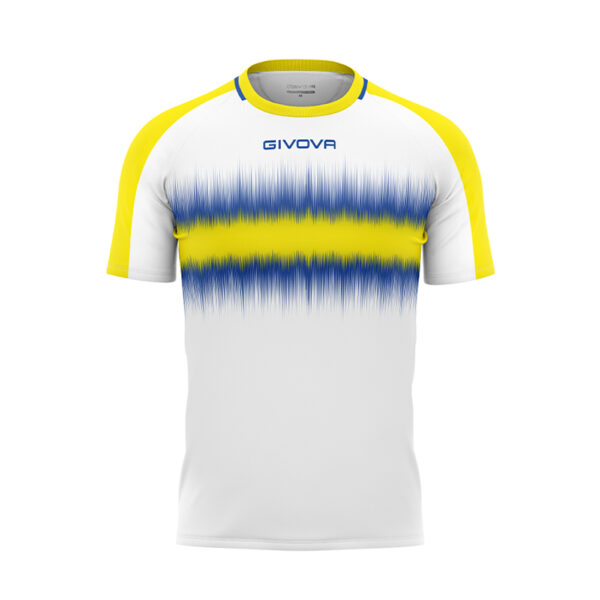 Tricou sport Givova Radio, Galben / Albastru Royal - imagine 5