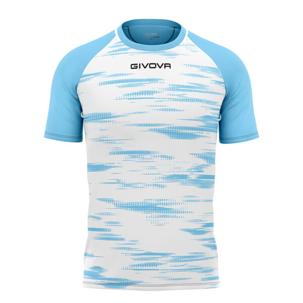 Tricou sport Givova Pixel, Alb / Albastru Sky - imagine 5