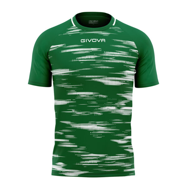 Tricou sport Givova Pixel, Verde / Alb - imagine 4