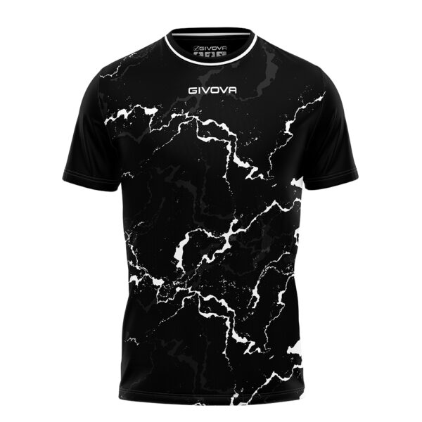 Tricou sport Givova Grafite, Negru / Alb - imagine 4